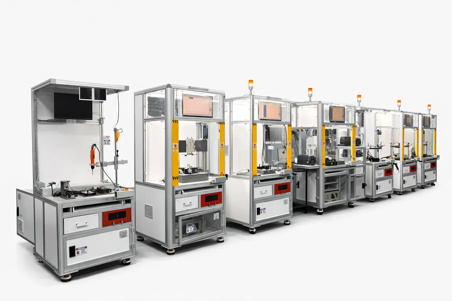 Conveyor-based assembly line with robotic dispensing station