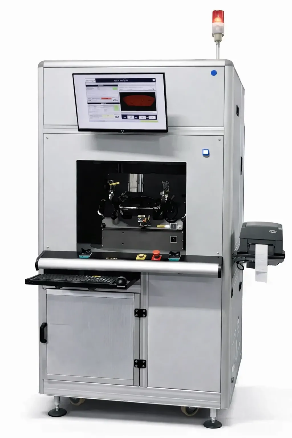 Complete tester cell with DUT fixture and measurement instruments